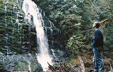 Chris inspecting the falls