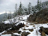 snow covered ledge